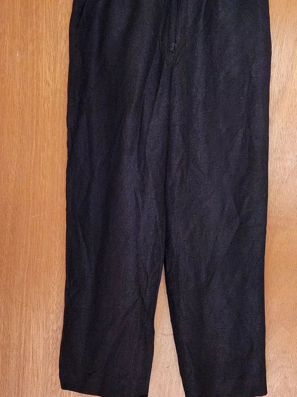 David N Women's Black Linen  Dress Pants - Tailored Straight Leg Size 6